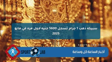 سبيكة ذهب 1 جرام تسجل 5600 جنيه لأول مرة في مايو 2025